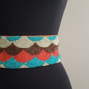Beaded colorful Statement Belt